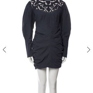 Isabel Marant Navy Long Sleeve Dress